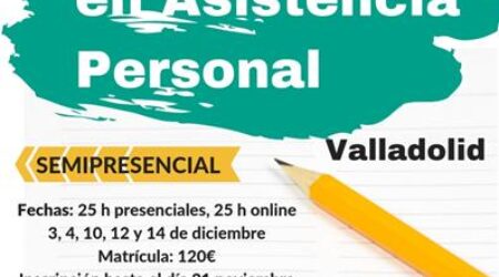 PREDIF CyL organiza una nueva formación semipresencial en Asistencia Personal