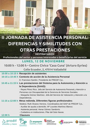 PREDIF Castilla y León organiza la ‘II Jornada de Asistencia Personal: diferencias y similitudes con otras prestaciones’