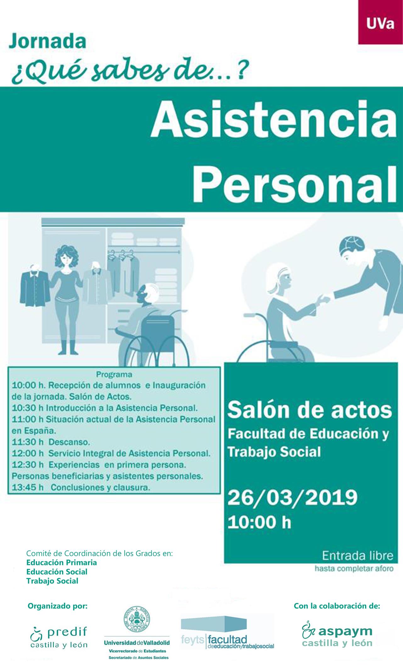 PREDIF CyL y la Universidad de Valladolid organizan la jornada ‘¿Qué sabes de… asistencia personal?’