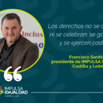 Foto de Francisco Sardón con el texto: "Los derechos no se conceden ni se celebran: se garantizan y se ejercen cada día".