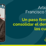 Fotografía de Francisco Sardón como fondo de pantalla de un móvil y a la derecha, el texto: Artículo de Francisco Sardón "Un paso firme para consolidar el derecho a los cuidados" y abajo, el logo de IMPULSA IGUALDAD.
